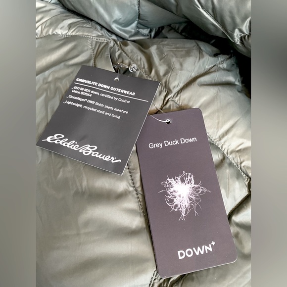 !! Eddie Bauer Men's CirrusLite Skylighter Down Jacket ✨ Capers Green Size Large - Picture 7 of 12